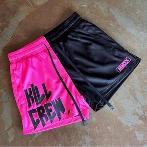 Kill Crew Athletic Shorts Pink and Black